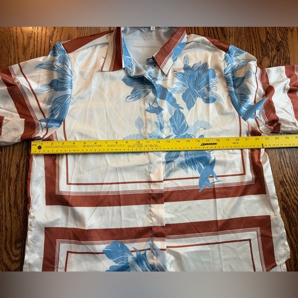 Billy J Amore Print Sicily Shorts Co-Ord Set Button Up Shirt US M AU 10 - Picture 12 of 16